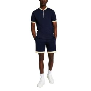 ชุดเซ็ตเสื้อยืดและกางเกงขาสั้นสองชิ้นลายโลโก้แบบกำหนดเองสำหรับผู้ชาย ฤดูร้อน ชุดลำลองที่ดีที่สุดสำหรับฤดูร้อน - Product Image 4