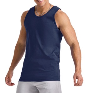 เสื้อกล้ามออกกำลังกายผู้ชายผ้าฝ้าย 100% ขายส่ง พร้อมสกรีนโลโก้ตามสั่ง ป้องกันกลิ่น - Product Image 5