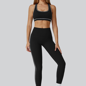 Ropa Deportiva de Alta Calidad, Conjunto de Yoga de 3 Piezas, Nueva Llegada, Ropa Deportiva sin Costuras, Conjuntos de Yoga de 3 Piezas en Venta - Product Image 2