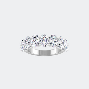 Bague demi-éternité sertie de pierres ovales de 5,25 carats - Product Image 5