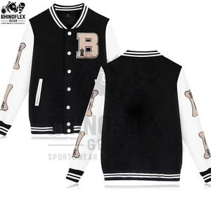 Custom Chenille Letter Embroidery Patches <b>Leather</b> Sleeve Baseball Bomber Letterman <b>Jackets</b> Wool Varsity <b>Jacket</b> for Men - Product Image 5
