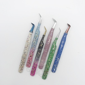 High Quality Customized Label Silicon Tweezers with Sustainable <b>Plain</b> Grip Pointed Tip Best Price for Day-to-Day Use - Product Image 1