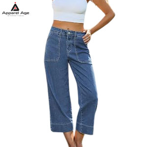 <b>Top</b> Quality Latest Design Women Jeans Capris Wholesale Design Your Own Women Pants Made In Pakistan - Product Image 3