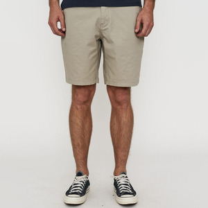 Shorts Bermuda en Coton Oxford Uni Décontracté pour Homme, Taille Mi-Haute, Fermeture Boutonnée avec Poches, Respirant, Tissé, Style Chino - Product Image 1