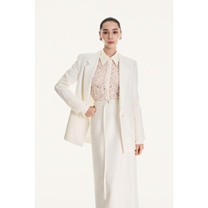 Conjunto de Falda de Alta Costura de Lujo EVELISSE, Falda Larga en Línea A, 43% Poliéster, 9% Seda, Tejido Liso, 48% Lana, Faldas Largas para Mujer - Product Image 3