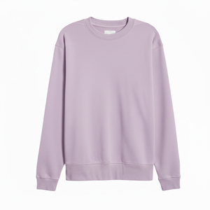 Sweat-shirt unisexe à col rond surdimensionné, couleur unie, tricoté, manches longues, décontracté, pour l'automne - Product Image 1