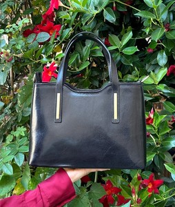 Elegant <b>Black</b> Genuine Leather Tote <b>Bag</b> Solid Color Open Closure Daily Use <b>Women's</b> Handbag Classic Cow Leather Large Tote <b>Bag</b> - Product Image 1