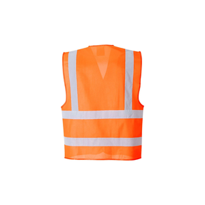 Chaleco de Seguridad Reflectante Naranja de Alta Visibilidad, Unisex, Poliéster, para Todas las Temporadas, Uniforme de Guardia, Ropa de Trabajo - Product Image 2