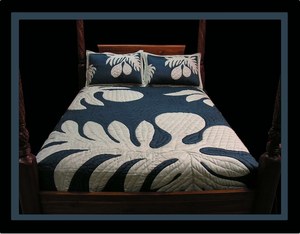 Trendy <b>Handmade</b> 100% Cotton Material Hawaiian <b>Quilts</b> With Beautiful Patterned Work And Cushion Cover Sets For Home, Hotel Decor - Product Image 3