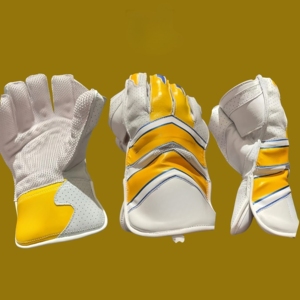 High Quality Durable <b>Cricket</b> Keeping Gloves Made of Leather for Match and Training Ambidextrous Double-Stitched Design - Product Image 5