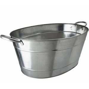 Seau à glace en métal galvanisé au design magnifique, bac à boissons pour fêtes, refroidisseur à vin en fer, panier à boissons avec ouvre-bouteille – En promotion - Product Image 2