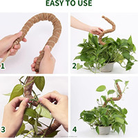 Ventes d'usine, poteaux en fibre de coco pliables, support de plante, extension pour pots de fleurs Monstera, jardinières, utilisation au sol, suspendu au sol, jardin