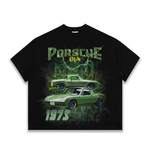 Camiseta Formal Negra para Hombre, Corte Ajustado, Estampado Animal, 100% Algodón, Impresión Digital, Logotipo Frontal, Ecológica, 2026 - Product Image 2