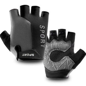 Gants de cyclisme en cuir pour hommes et femmes, respirants, demi-doigts, antidérapants, protection de la paume, pour VTT, sports de plein air - Product Image 6