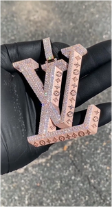 Colgante y Dijes Personalizados de Plata 925 con Moissanita VVS, Cadena de Eslabones con Letras y Nombre Único para Hombres y Mujeres, Estilo Hip Hop Rapper - Product Image 4