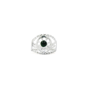 Natural Green Onyx 5mm Round Gemstone <b>Ring</b> Silver Plated Brass Handmade <b>Statement</b> <b>Ring</b> Wholesale Jewelry - Product Image 4