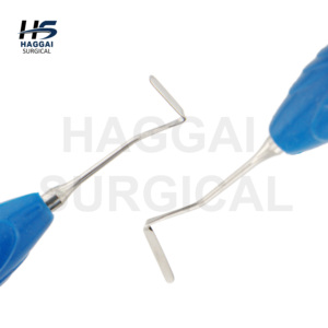 HAGGAI SURGICAL INTERNATIONAL Instrumento dental compuesto solo posterior de doble punta con mango de silicona gris oscuro antiadherente CE - Product Image 3