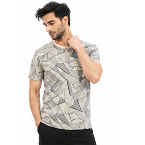 เสื้อยืดคอตตอนผู้ชาย OEM ODM แบบเรียบ ออกแบบเองได้ แขนสั้น คอกลม ผู้ผลิตเสื้อผ้าขายส่ง เสื้อยืดคอตตอนพรีเมียมสำหรับผู้ชาย - Product Image 4