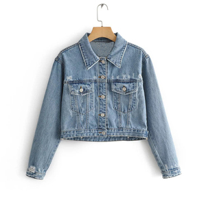 Veste en jean pour femme en gros pour collections de vêtements de voyage, marque privée, personnalisation, usine aux États-Unis - Product Image 5