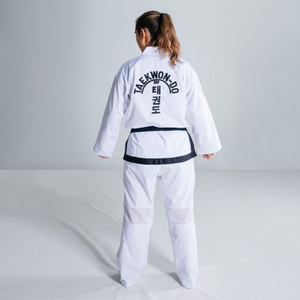 Fabricant OEM – Tenue d'arts martiaux à manches longues, uniformes de Taekwondo ITF, vêtements d'entraînement personnalisés, uniforme de Taekwondo - Product Image 2