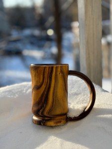 Wooden Beer Mug Handmade Rustic Beer Stein Natural Wood Drinkware <b>Large</b> Wooden Beer Mug Handcrafted Wooden Stein Wholesale - Product Image 4