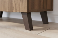 Meuble de cuisine moderne en mélamine résistant à l'eau, écologique, avec base en aggloméré de 15 mm/25 mm, dessus en marbre gris noyer, Essence Malaisie