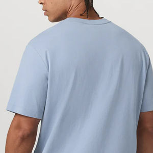 เสื้อยืดคอกลมโอเวอร์ไซส์ผู้ชาย ทรงหลวม สไตล์สตรีทแฟชั่น ผ้าฝ้ายพรีเมียมเนื้อหนา ผู้ผลิตขายส่ง สีพื้น - Product Image 6