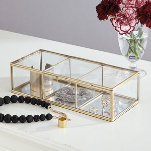 Or Verre Élégante boîte à bijoux en verre - Product Image 6