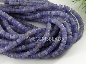 Recién llegado, collar de piedra suelta de tanzanita, cuentas redondas pulidas mate lisas, Material de cristal, suministros de mayorista de joyería - Product Image 2