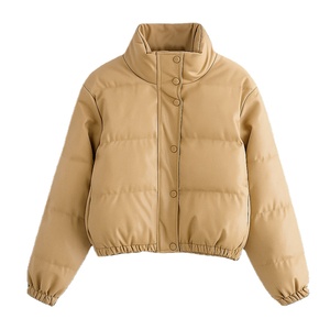 เสื้อแจ็คเก็ตสั้นลายสก็อตสำหรับผู้หญิง ฤดูหนาว ปี 2025 ทันสมัย กันลม มีซิปปิด คอตั้ง อุ่น บุด้วยใยโพลีเอสเตอร์ - Product Image 6