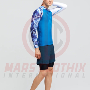 Design Your Own Logo <b>Men's</b> Long Sleeve Sportswear Rash Guard-High Quality Spandex Polyester Digital Print <b>Men</b> Rash Guard - Product Image 3