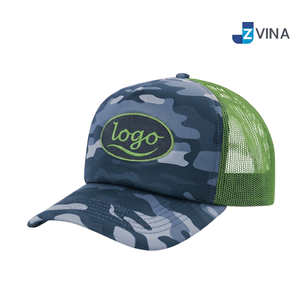 Gorra Trucker de Malla con Camuflaje y Logotipo Personalizado, Gorra Snapback con Logotipo Bordado en el Panel Frontal, Ajustable, Unisex, para Deportes al Aire Libre - Product Image 1