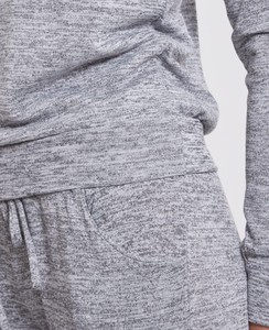 Conjunto de Sudadera Gris con Cuello en V y Manga Larga para Mujer, Pantalones Deportivos Largos de Color Sólido, Chándal Informal Ajustado con Cintura Elástica - Product Image 5
