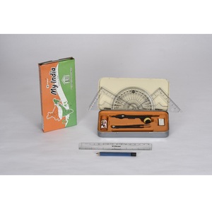 Caja de Geometría My India Más Vendida con Juego Completo de Instrumentos Matemáticos, Incluye Compás o Divisor, Disponible para Suministro al por Mayor - Product Image 1