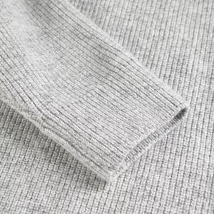 Pull en tricot à col montant pour homme, 100% laine, couleur unie, coupe classique, chaud pour l'hiver, manches longues - Product Image 5