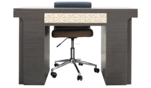 Tables de manucure de salon modernes et élégantes en contreplaqué durable et MDF écologique, avec plateau en marbre couleur personnalisée du Vietnam et dépoussiéreur - Product Image 6