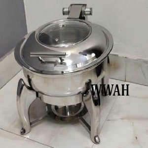 Luxury Stainless Steel Food Warmer with Hammered Finish Dome Lid <b>Buffet</b> <b>Server</b> Chafing Dish Catering Serving Pot - Product Image 4