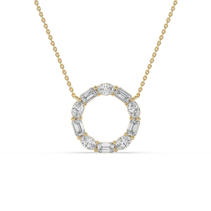 Colgante de Diamante Cultivado en Laboratorio de 3 Ct Personalizado, Plata 925 Chapada en Oro, Corte Esmeralda, Lujo, Certificado IGI, Estilo Único para Mujer, Ligero - Product Image 3