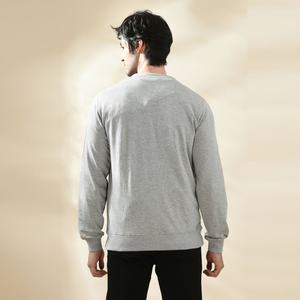 Jersey ajustado de algodón de alta calidad para hombre, sudadera con logotipo personalizado impreso, cuello redondo Vintage, diseño forrado, deportes de punto sólido - Product Image 4