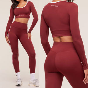 Conjuntos de yoga para mujer, ropa deportiva para correr, conjuntos de fitness para gimnasio, sujetador deportivo, leggings de yoga, conjunto de ropa deportiva de 2 piezas con logo. - Product Image 1