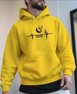 Sweat à capuche premium pour homme, ultra confortable, 100 % coton, brodé, perlé, uni, teint avec impression numérique, personnalisable, hiver - Product Image 4