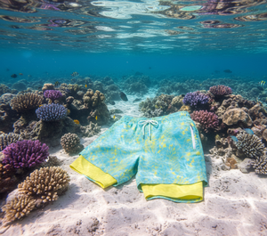 Shorts de plage pour hommes personnalisés par sublimation, 2-en-1 avec leggings de compression intégrés, satin 100% polyester, anti-UV, séchage rapide, écologiques - Product Image 6