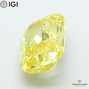 Diamant de laboratoire CVD en forme de coussin avec certificat IGI, 7,02 carats, clarté VS2, couleur jaune vif fantaisie, pour fiançailles spéciales - Product Image 6