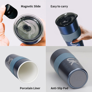 Vaso Térmico de Acero Inoxidable de Doble Pared de Alta Calidad, 20Oz/600Ml, Aislamiento al Vacío, Revestimiento de Porcelana, Funda de Silicona, Mantiene Bebidas Calientes/Frías de 4 a 6 Horas - Product Image 2