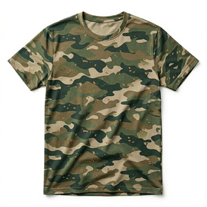 Camiseta Hip Hop de Primera Calidad con Estampado de Camuflaje, Corte Ajustado, Transpirable, Ecológica, Ligera, de Tela Suave, Diseño Personalizado, Unisex - Product Image 1