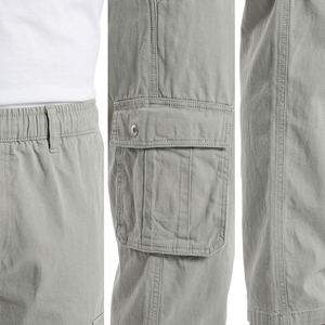 Pantalon Cargo Homme en Gros Personnalisé Multi-Poches Utilitaire Décontracté Taille Élastique Fabrication OEM ODM Usine de Confection Personnalisée - Product Image 4
