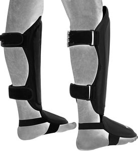 Espinilleras de Cuero PU Personalizadas de Talla Grande con Protección Integral para Boxeo/MMA/Karate - Tallas Juveniles/Infantiles de Alta Calidad - Product Image 3