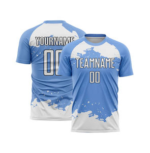 Vêtements de football personnalisés en gros pour enfants, haut en polyester avec logo et nom du club imprimés par sublimation, disponible en taille adulte, OEM - Product Image 4