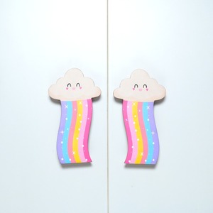 Poignées de porte en bois modernes faites à la main, poignée arc-en-ciel, design moderne, installation facile, poignées d'armoire, design moderne - Product Image 4