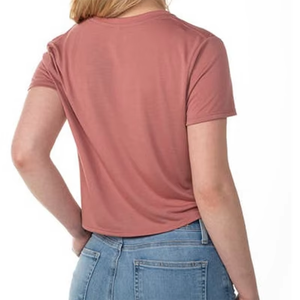 Camiseta promocional personalizada para mujer, top corto para mujer, camiseta con hombros caídos, camiseta de alta calidad 100% algodón para mujer - Product Image 2